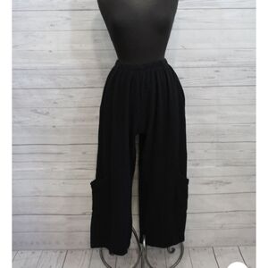 Sold Bryn Walker Wide Leg Linen Black Casbah Pants Size Medium